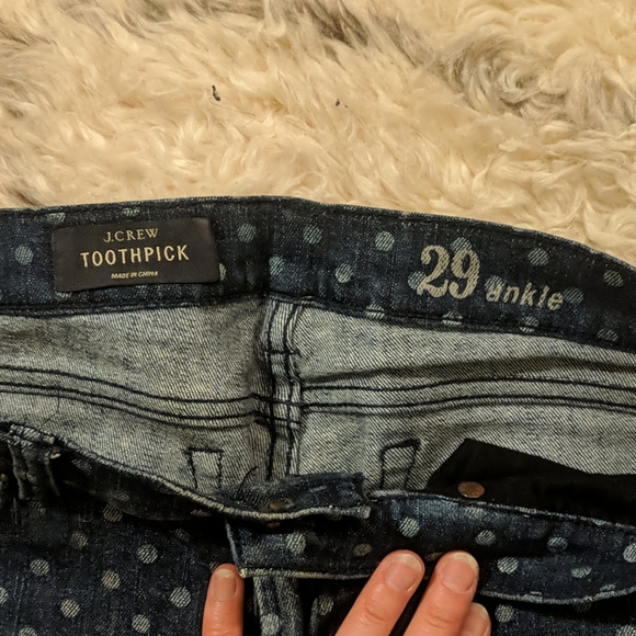 J. Crew Polka Dot Skinny Jeans - Picture 3 of 4